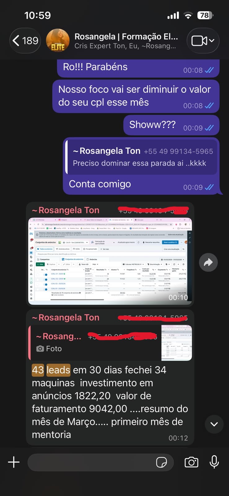 Depoimento de Rosangela Ton